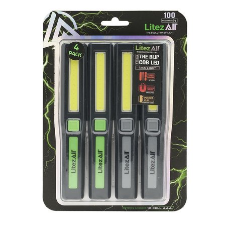 LITEZALL COB LED Blip Compact Work Light, 4PK LA-BLIPx4-12